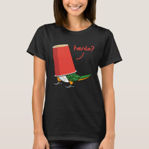 Camiseta Papagaio Em Uma Taça Henlo I White Bela Caique