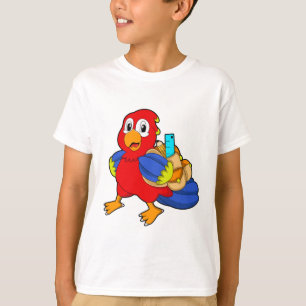 Camiseta Papagaio Estudante com Mochila