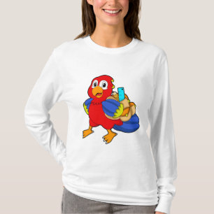 Camiseta Papagaio Estudante com Mochila