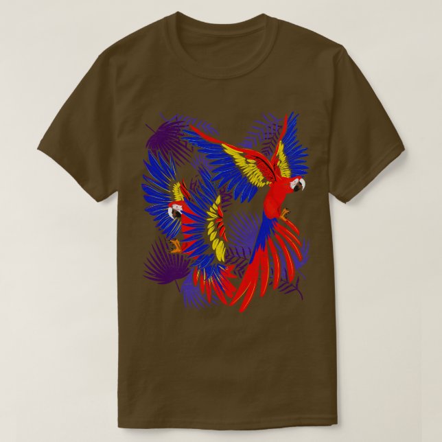 Camiseta Papagaio Exótico Macaw Bird (Frente do Design)