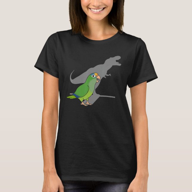 Camiseta Papagaio Funny DInosaur, meme Birb, Peach Fronted  (Frente)