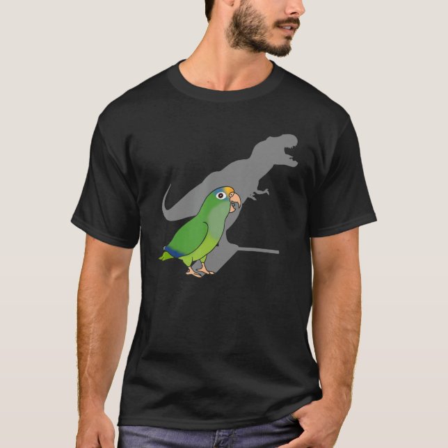 Camiseta Papagaio Funny DInosaur, meme Birb, Peach Fronted  (Frente)
