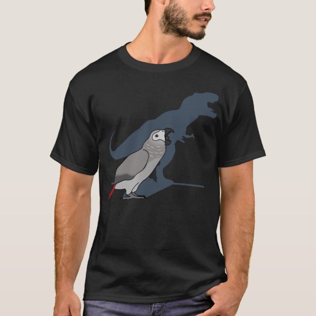 Camiseta Papagaio Gritante, Memórias Birb, T-Rex Engraçado  (Frente)