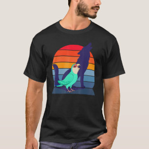 Camiseta Papagaio I Howling Wolf Eu Gritei Peach com azul