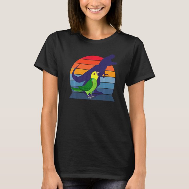 Camiseta Papagaio I Tyrannosaurus Rex I Gritando cabeça ama (Frente)