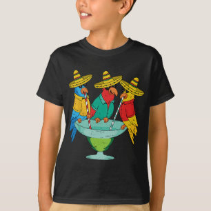 Camiseta Papagaio Mexicano Fiesta Funny Bird Sombrero Jalap