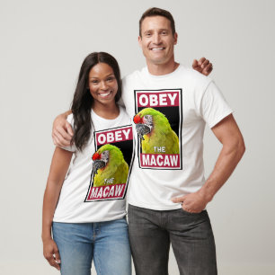 Camiseta Papagaio Militar Engraçado - Arte de Pássaro