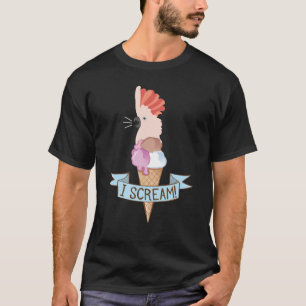 Camiseta Papagaio molucano do sorvete do Cockatoo