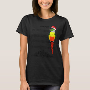 Camiseta Papagaio Músico I Silêncio Noite I Amarelo Verde C