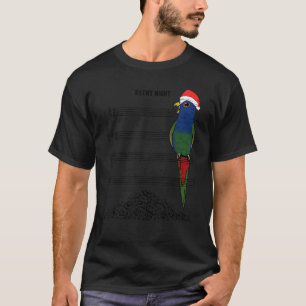 Camiseta Papagaio Músico I Silêncio Noite I Pion Branco