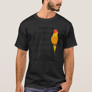 Camiseta Papagaio Músico I Som Silêncio I Sun Conure