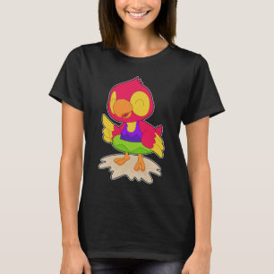 Camiseta Papagaio Natação Boia Inflável de Verão