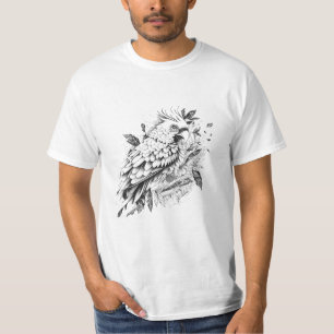 Camiseta Papagaio Natureza Selvagem Imagem Ilustração Arte 