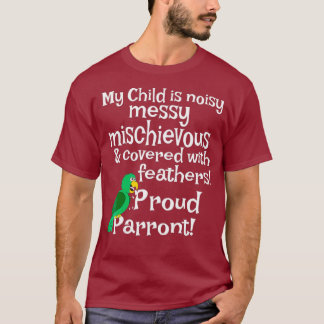 Camiseta Papagaio Orgulhoso para Homens Mulheres Crianças