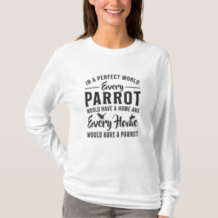 Camiseta Papagaio Pássaro Cada Papagaio Em Casa