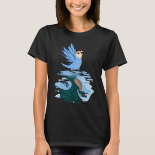 Camiseta Papagaio & Reflexo do Dragão I Amor Azul de Rosto