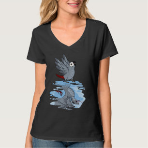 Camiseta Papagaio & Reflexo do Dragão I Cinza Africano