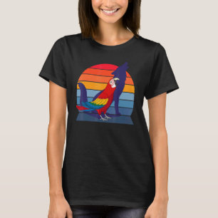 Camiseta Papagaio Retro I Lobo Uivando I Arara Escarlate Gr