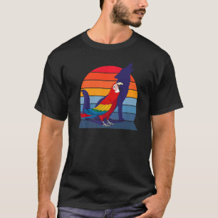 Camiseta Papagaio Retro I Lobo Uivando I Arara Escarlate Gr