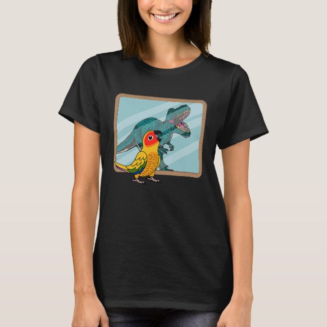Camiseta Papagaio & Rex Reflexo I Aratinga Sol (Frente)