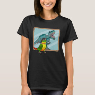 Camiseta Papagaio & Rex Reflexo I Bochecha Verde Lateral Am