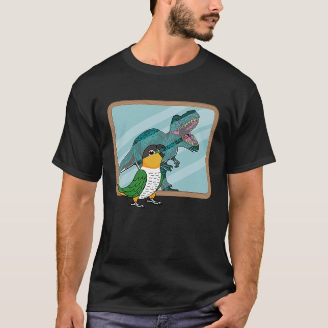 Camiseta Papagaio & Rex Reflexo I Caique-de-cabeça-preta (Frente)