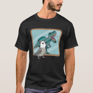 Camiseta Papagaio & Rex Reflexo I Catatua cinza de cara bra