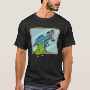 Camiseta Papagaio & Rex Reflexo I Conuro de coroa azul