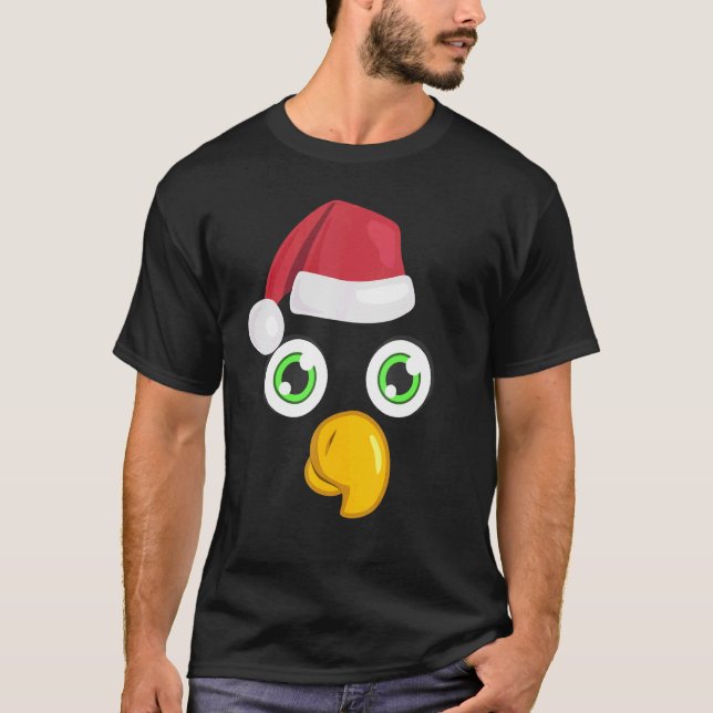 Camiseta Papagaio Rosto Gráfico de Natal (Frente)