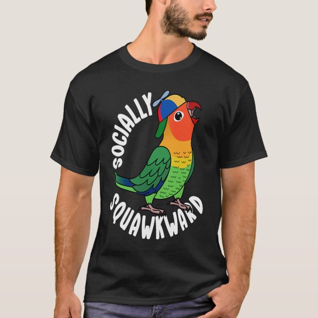 Camiseta Papagaio Sensível Socialmente I Fischers Lovebird (Frente)