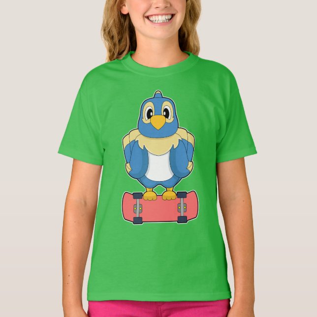 Camiseta Papagaio Skater Skateboard (Frente)