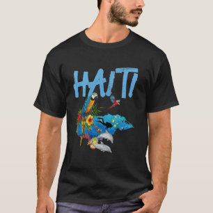 Camiseta Papagaio Souvenir do Haiti Mergulho Haitiano