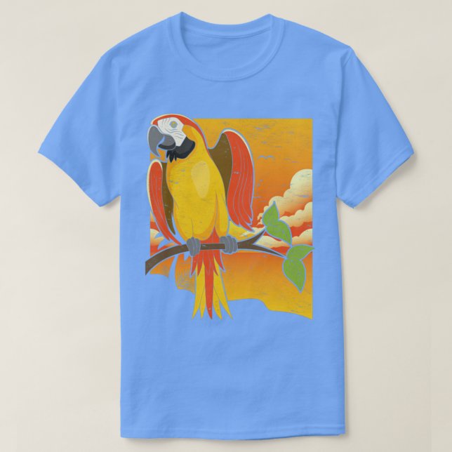 Camiseta Papagaio Tropical de Aves Watcher1 (Frente do Design)