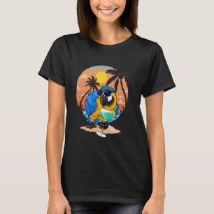 Camiseta Papagaio-Tropical Margaritas Bebendo