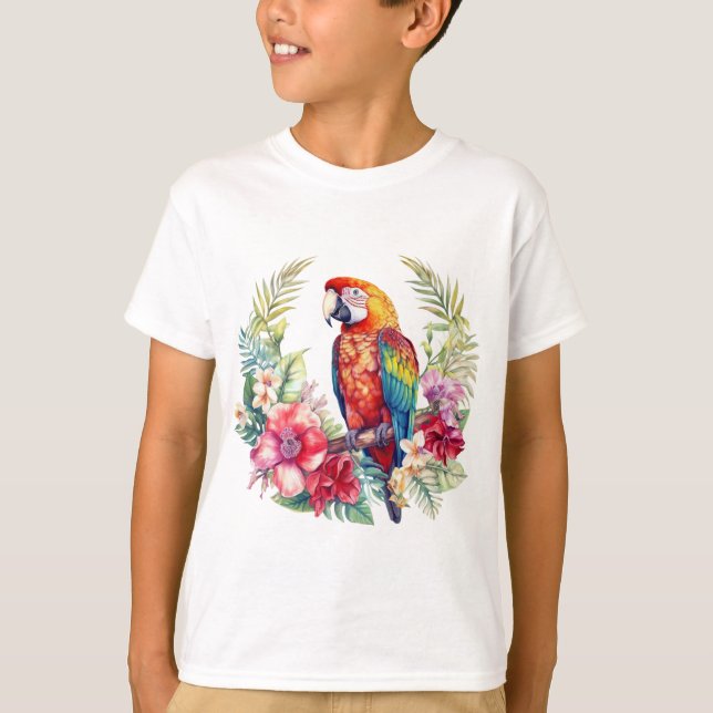 Camiseta Papagaio Tropical T-Shirt (Frente)