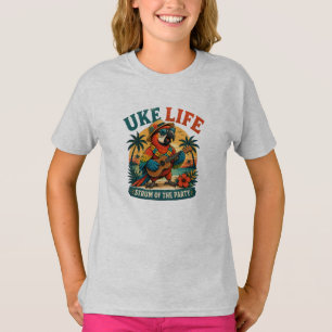Camiseta Papagaio Uke Life – Vibrações da Ilha Ukulele Bird