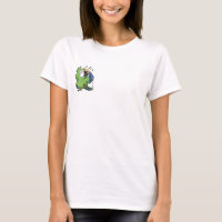 Papagaio Verde de Desenho Animado Fofo Cantando co