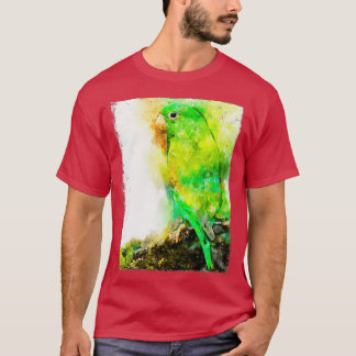 Camiseta Papagaio verde de Watercolor