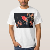Papagaio Vermelho no Ramal de uma Árvore por Ito J
