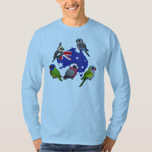 Camiseta Papagaios australianos