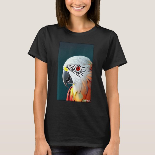 Camiseta Papagaios Aves-Cássaros Macaw Animais Selvagens (Frente)