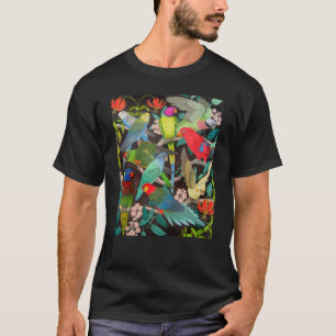 Camiseta Papagaios do animal de estimação do t-shirt da