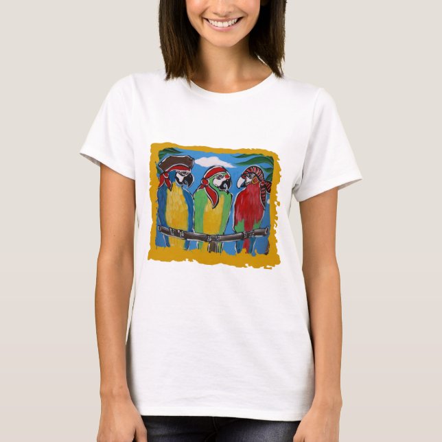 Camiseta Papagaios do Partido Pirata (Frente)