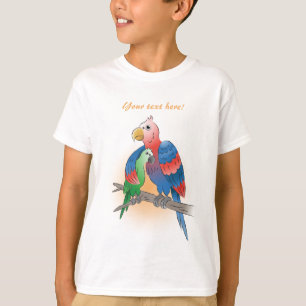 Camiseta Papagaios Feliz Dia das Mães