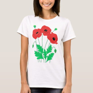 Camiseta Papagaios flores Pólvora-padrão floral