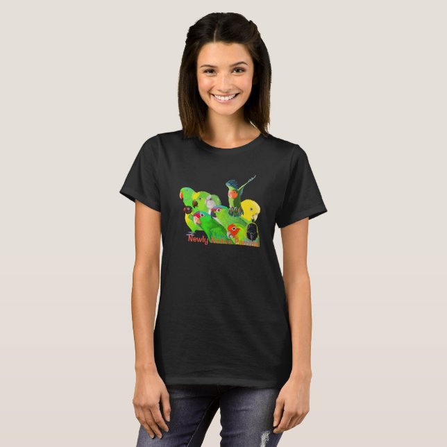Camiseta Papagaios recentemente nativos (Frente Completa)
