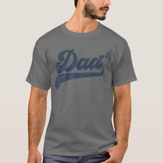 Camiseta Papai4 Pai de 4 Presentes Pai de Quatro Quarto Pai