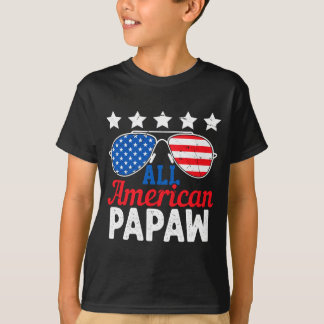 Camiseta Papai Americano Retro 4 De Julho Patriótico