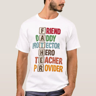 Camiseta Papai Amigo Protetor Herói Professor Provedor