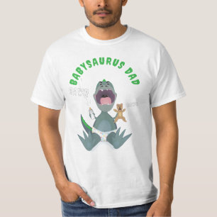 Camiseta Papai Babysaurus T-rex Verde